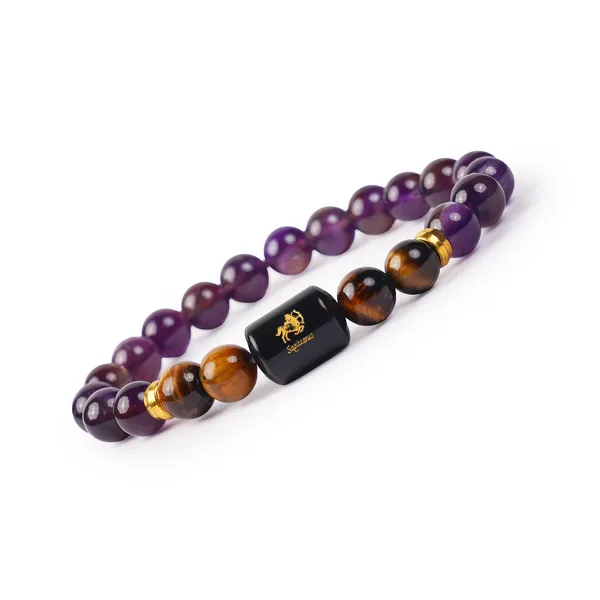 Sagittarius_Bracelet_Amethyst_Tiger_Eye_