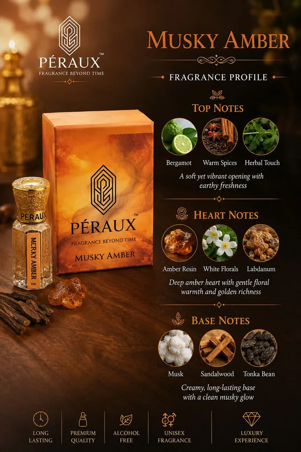 PERAUX_PÉRAUX_Musky_Amber_Attar_–_6ml_|_Alcohol_Free_|_Long_Lasting_|_Unisex_Herbal_Attar_(Musk)