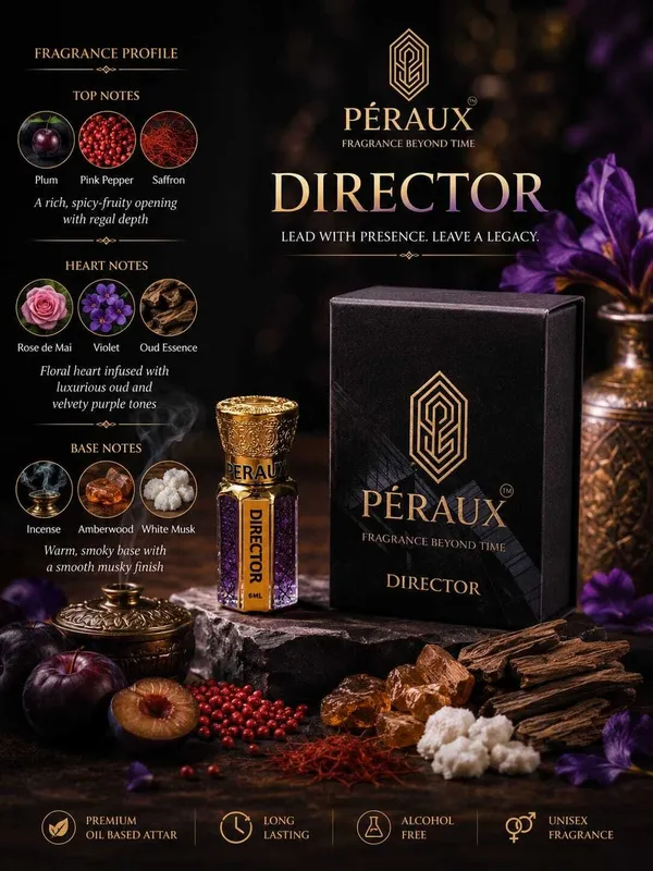 PERAUX_PÉRAUX_Director_Attar_–_6ml_|_Alcohol_Free_|_Long_Lasting_|_Unisex_Herbal_Attar_(Citrus)