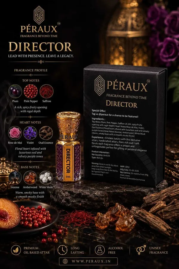 PERAUX_PÉRAUX_Director_Attar_–_6ml_|_Alcohol_Free_|_Long_Lasting_|_Unisex_Herbal_Attar_(Citrus)