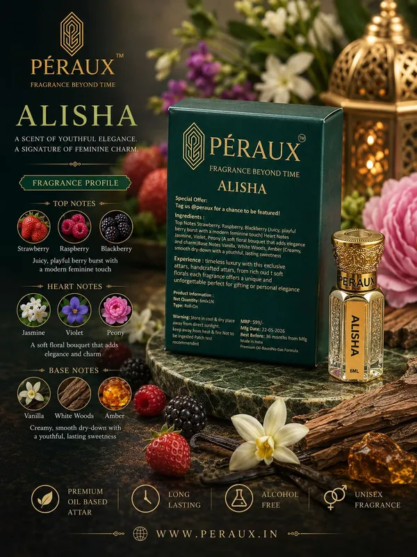 PERAUX_PÉRAUX_Alisha_Attar_–_6ml_|_Alcohol_Free_|_Long_Lasting_|_Unisex_Herbal_Attar_(Jasmine)
