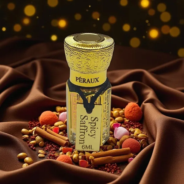 PERAUX_PÉRAUX_Spicy_Saffron_Attar_–_6ml_|_Alcohol_Free_|_Long_Lasting_|_Unisex_Herbal_Attar_(Saffron)