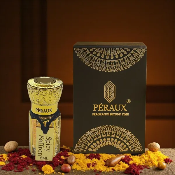 PERAUX_PÉRAUX_Spicy_Saffron_Attar_–_6ml_|_Alcohol_Free_|_Long_Lasting_|_Unisex_Herbal_Attar_(Saffron)