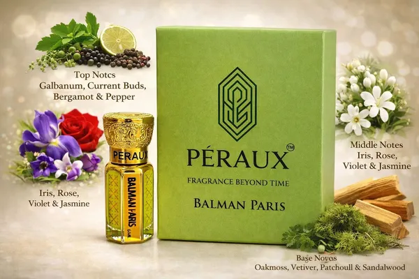 PERAUX_Balman_Paris_6ml_|_Alcohol_Free_|_Long_Lasting_|_Unisex_Floral_Attar_(Floral)
