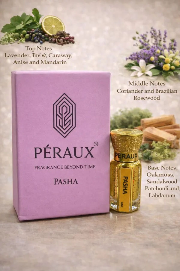 PERAUX_PASHA_Attar_–_6ml_|_Alcohol_Free_|_Long_Lasting_|_Unisex_Herbal_Attar_Floral_Attar_(Woody)