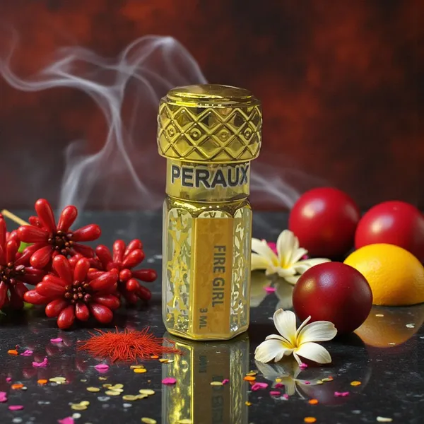 PERAUX_FireGirl_Attar–3ml|Alcohol_Free|Long_Lasting|Unisex_Herbal_Attar_(Natural)