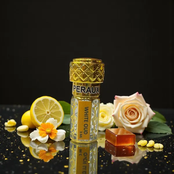 PERAUX_White_Oud_Attar–3ml|Alcohol_Free|Long_Lasting|Unisex_Herbal_Attar_(White_Oudh)