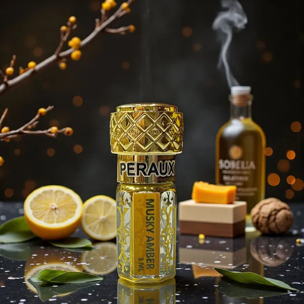 PERAUX_Musky_Amber_Attar–3ml|Alcohol_Free|Long_Lasting|Unisex_Herbal_Attar_(Musk)