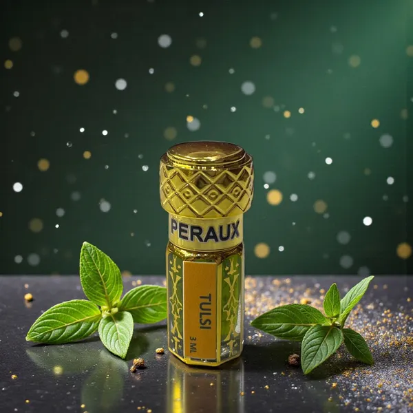 PERAUX_Tulshi_Attar_|_Herbal_Fresh_Fragrance_|_Alcohol_Free_|_Long_Lasting_|_Unisex_Floral_Attar_(Natural)