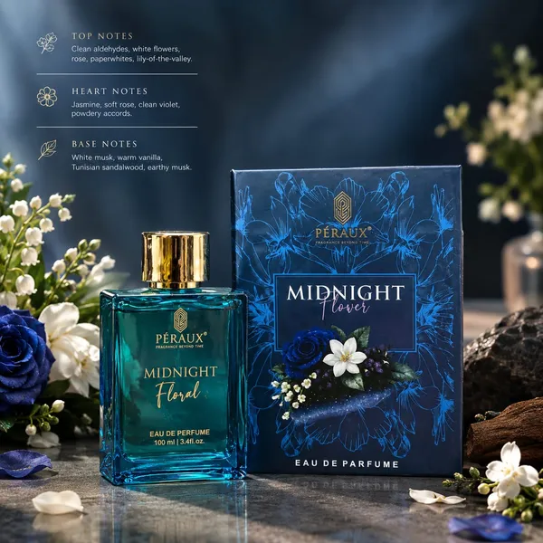 PÉRAUX_Midnight_Floral_Eau_De_Parfum_for_Women_–_100_ML_|_Floral_&_Elegant_Long-Lasting_Fragrance