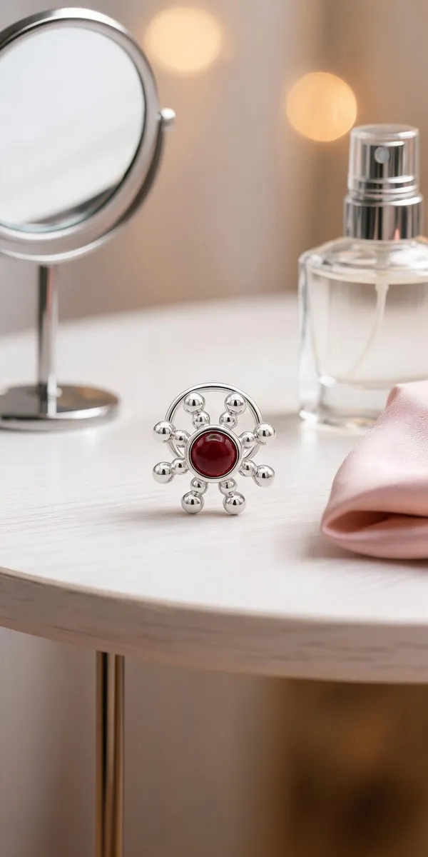 Silver_Tone_&_Red_925_Silver_Nose_Ring_For_Women