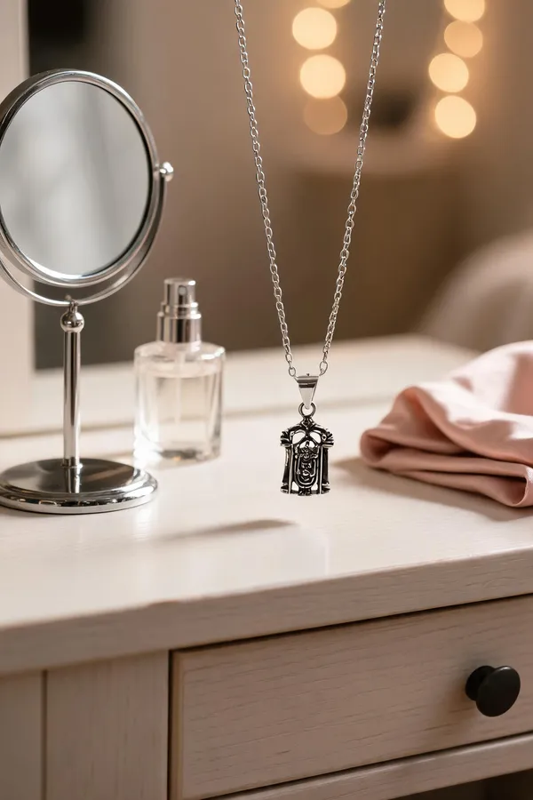 Silver_Tone_925_Silver_Necklace_For_Women