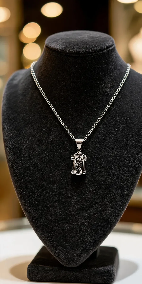Silver_Tone_925_Silver_Necklace_For_Women