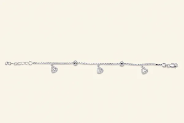 Silver_Tone_Heart_Charm_Anklet