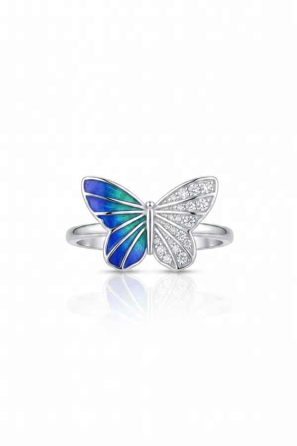 Silver_Tone_Butterfly_Enamel_Ring_for_Women