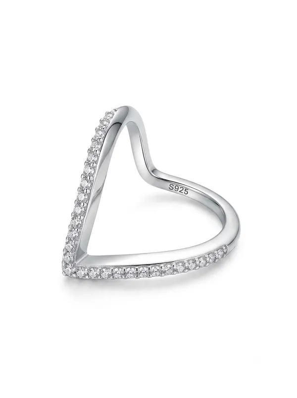 925_Silver_V-shaped_Diamond_Ring