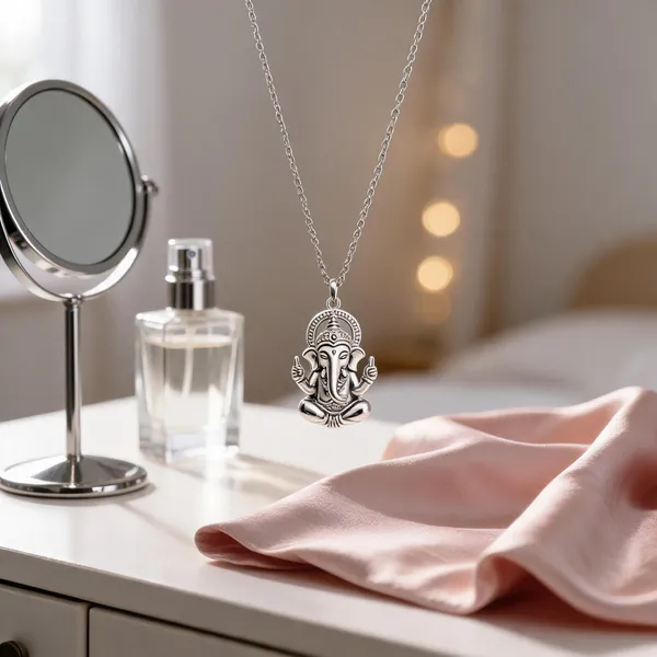 Silver_Tone_925_Silver_Necklace_For_Women