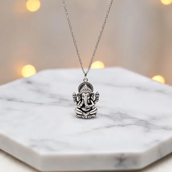Silver_Tone_925_Silver_Necklace_For_Women
