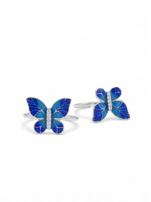 Azure_Butterfly_Enamel_Toe_Rings_(Pair_in_925_Sterling_Silver)
