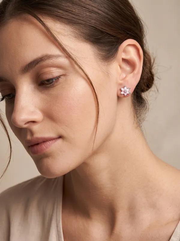 Blushing_Blossom_Pink_Enamel_Silver_Stud_Earrings_(925_Sterling_Silver)