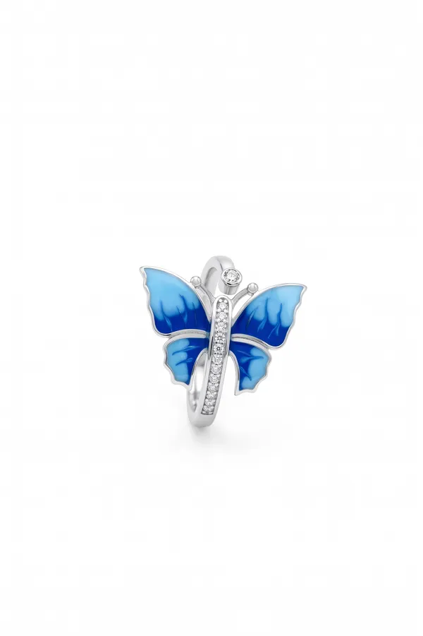 Silver-Tone_Blue_Butterfly_Ring_for_Women
