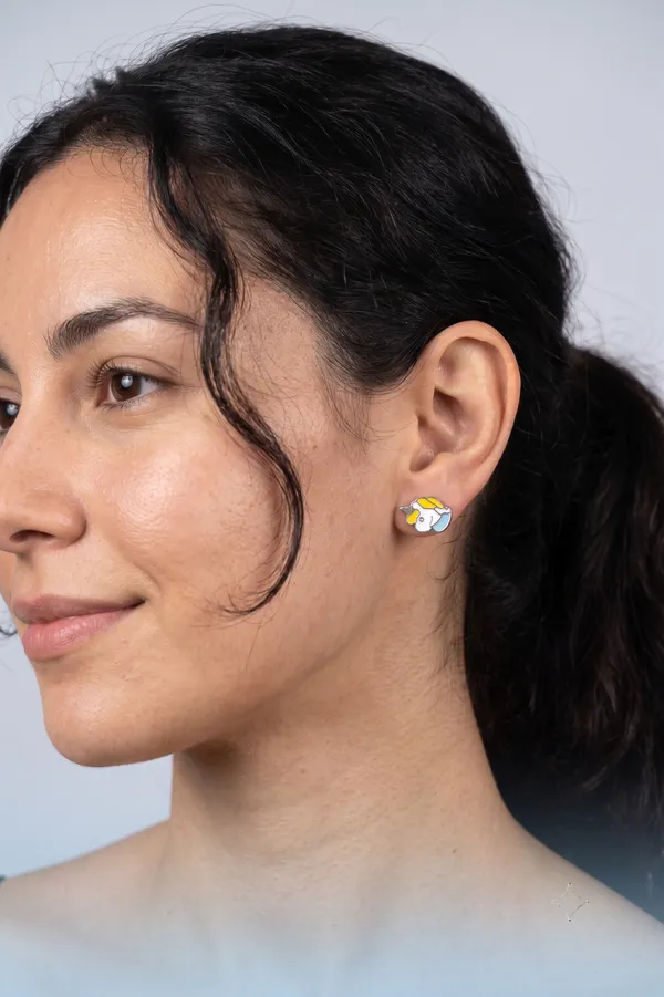 Charming_Unicorn_Yellow_&_Blue_Enamel_Silver_Stud_Earrings_(925_Sterling_Silver)
