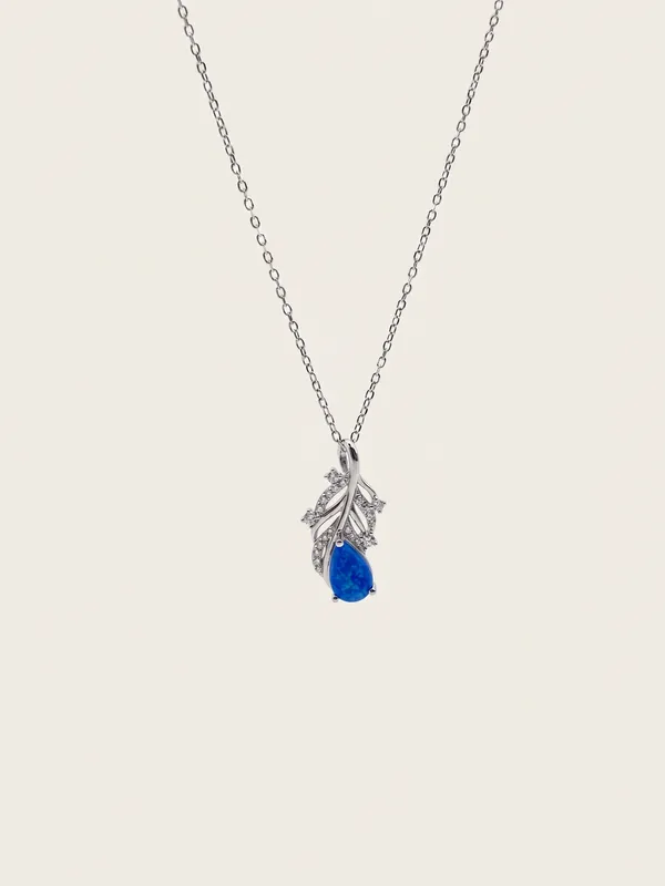 Silver_Tone_Blue_Leaf_Pendant_Necklace_for_Women
