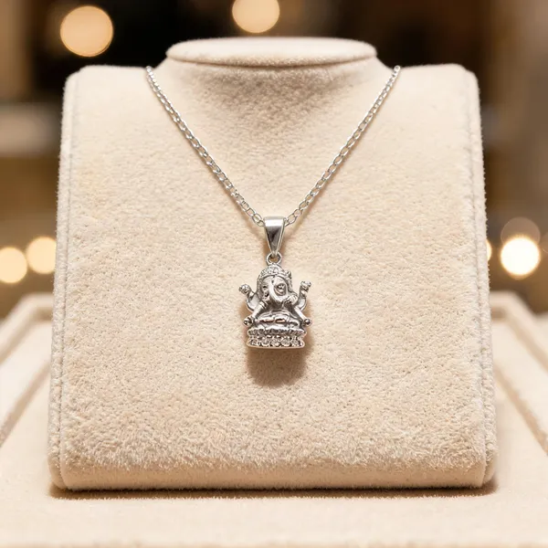 Silver_Tone_925_Silver_Necklace_For_Women