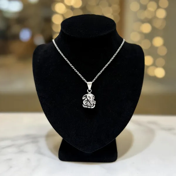Silver_Tone_925_Silver_Necklace_For_Women