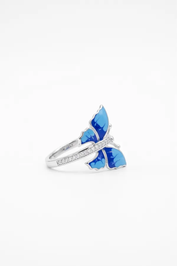 Silver-Tone_Blue_Butterfly_Ring_for_Women