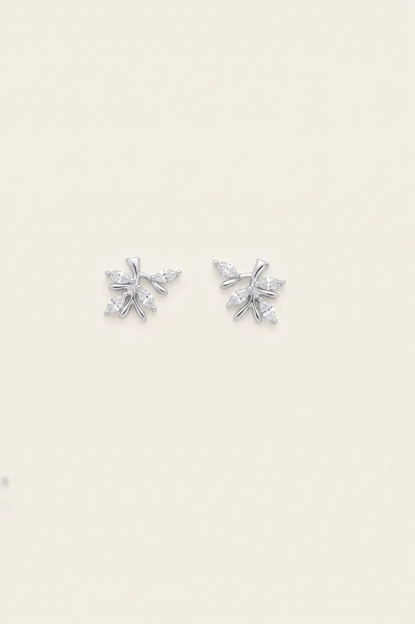 Silver-Tone_Floral_Stud_Earrings_for_Women