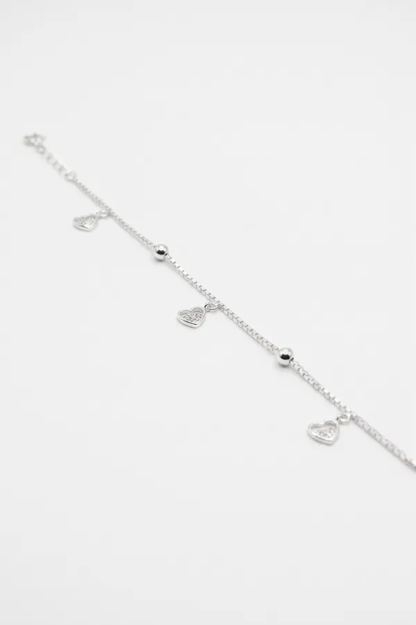 Silver_Tone_Heart_Charm_Anklet