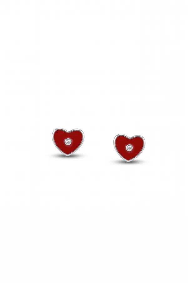 Ruby_Heart_Red_Enamel_CZ_Silver_Stud_Earrings_(925_Sterling_Silver)