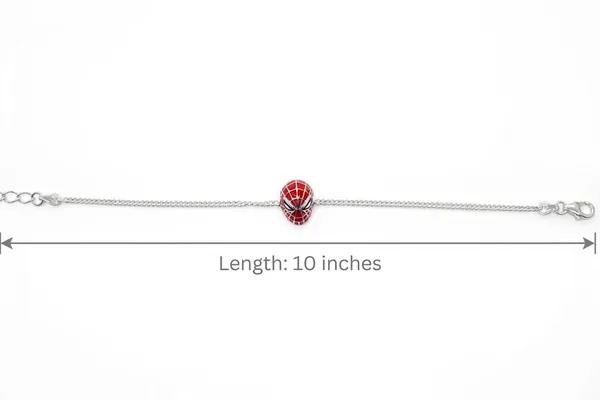 Spider-Hero_Red_Enamel_Kids'_925_Silver_Bracelet