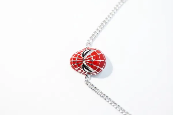 Spider-Hero_Red_Enamel_Kids'_925_Silver_Bracelet