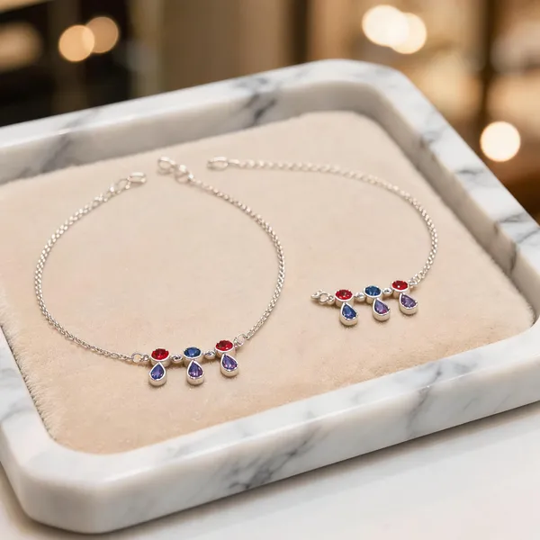 Multicolor_925_Silver_Anklet_For_Women_(Pack_of_2_)