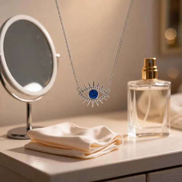 Silver_Tone_925_Silver_Necklace_For_Women