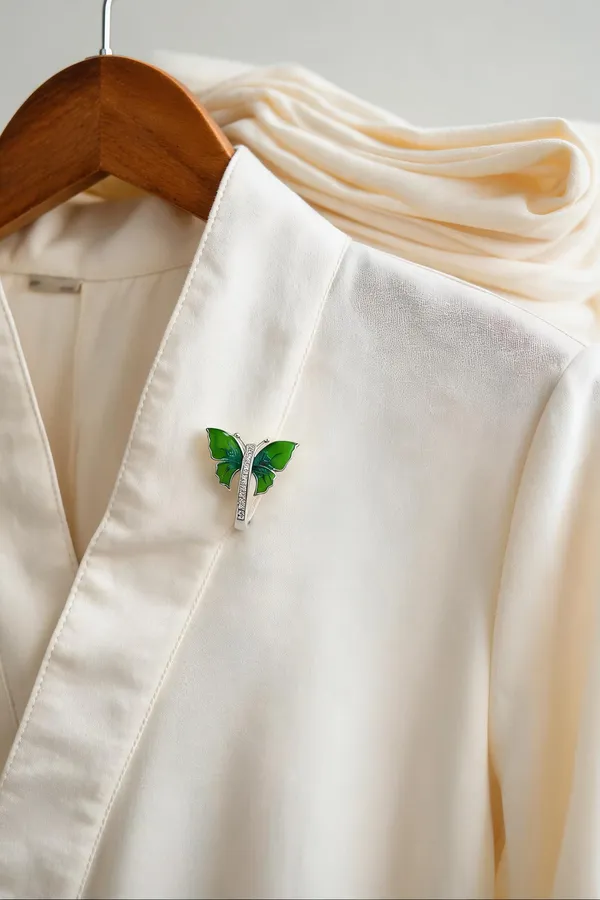 Green_925_Silver_Brooch_For_Women
