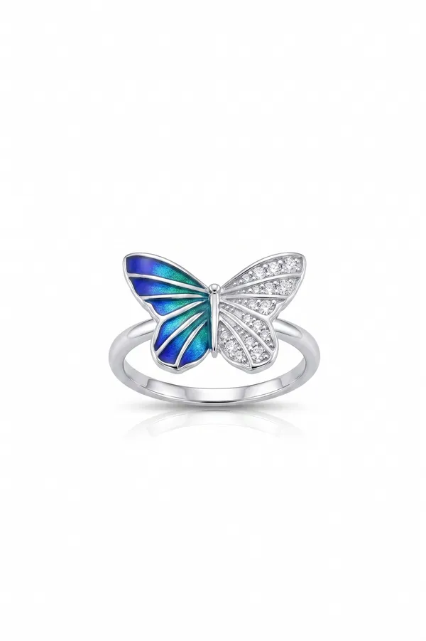 Silver_Tone_Butterfly_Enamel_Ring_for_Women