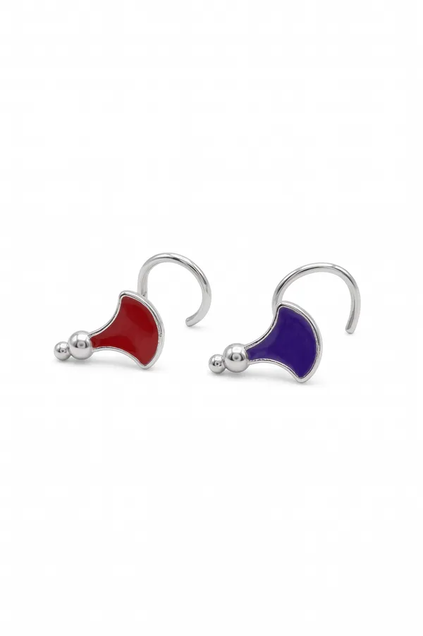 Silver_Tone_Enamel_Hook_Earrings_for_Women