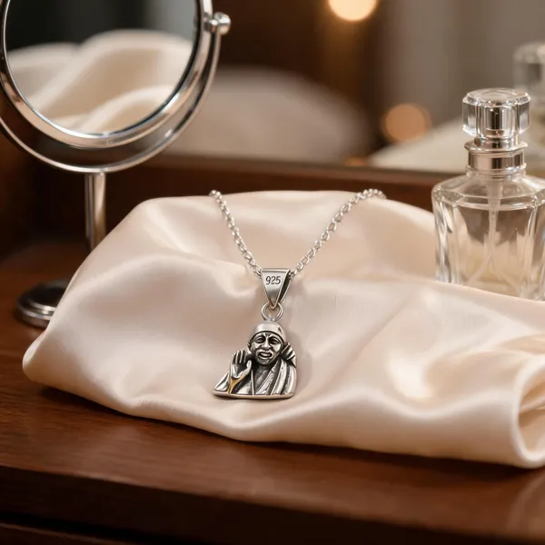 Silver_Tone_925_Silver_Necklace_For_Women