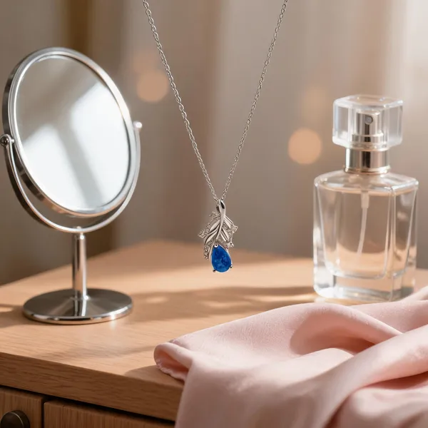 Silver_Tone_925_Silver_Necklace_For_Women
