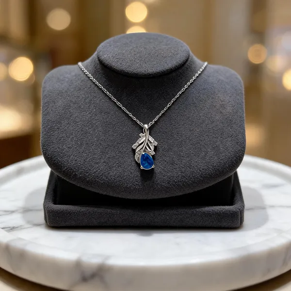 Silver_Tone_925_Silver_Necklace_For_Women