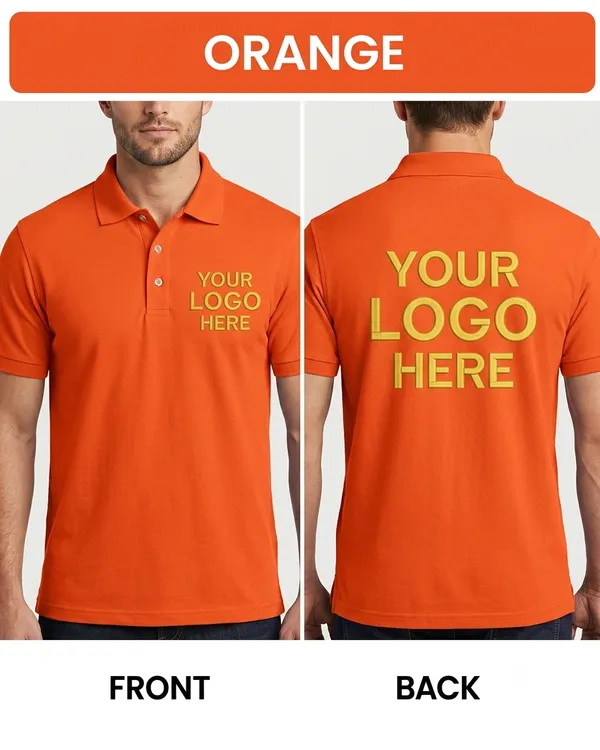 Orange_Short_Sleeve_Polo_T-Shirt_for_Men