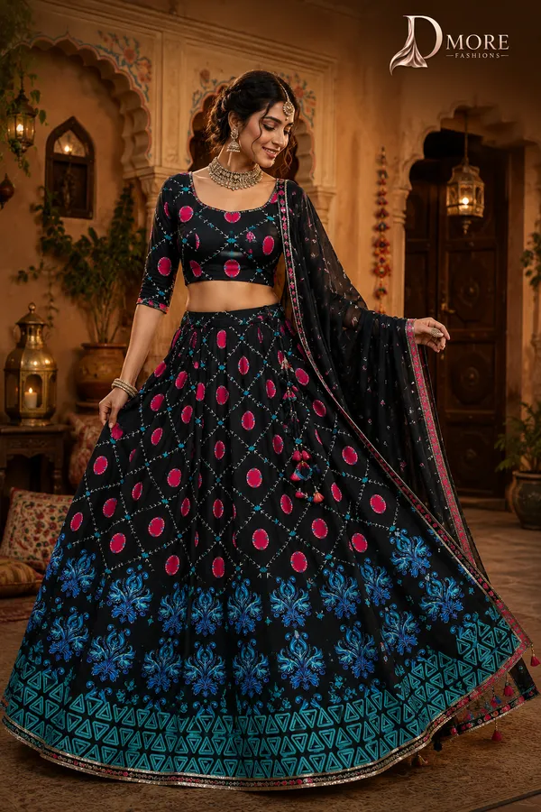 Black_Polyester_Flared_Lehenga_Choli_For_Women