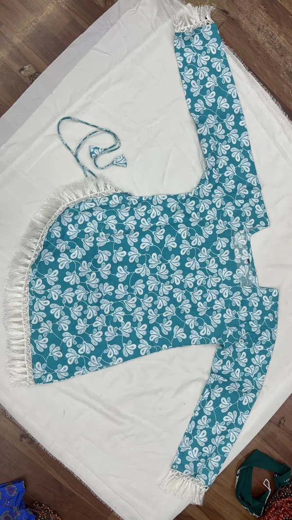 Teal_Cotton_Straight_Kurta_For_Women
