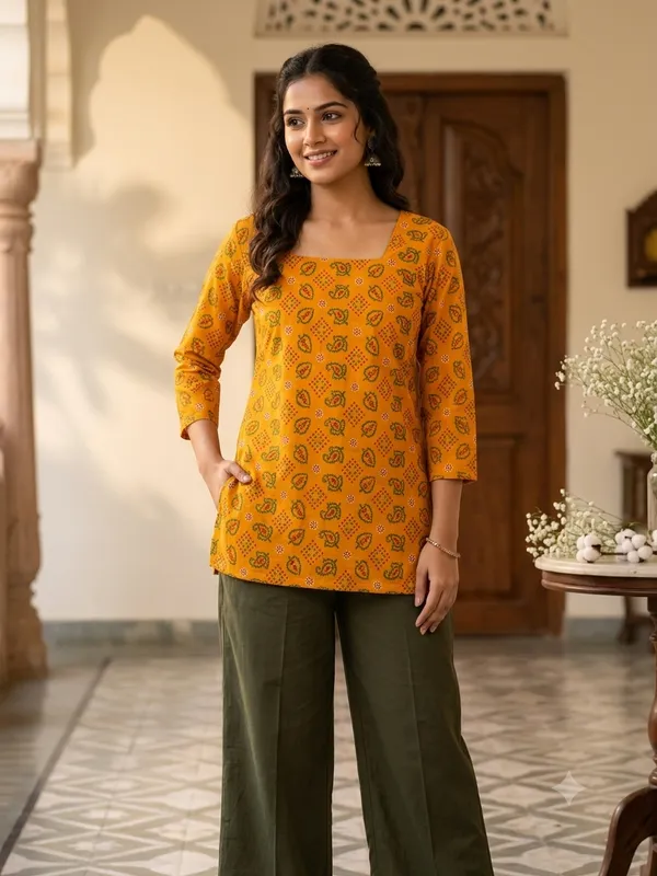 Orange_Polyester_Straight_Kurta_For_Women