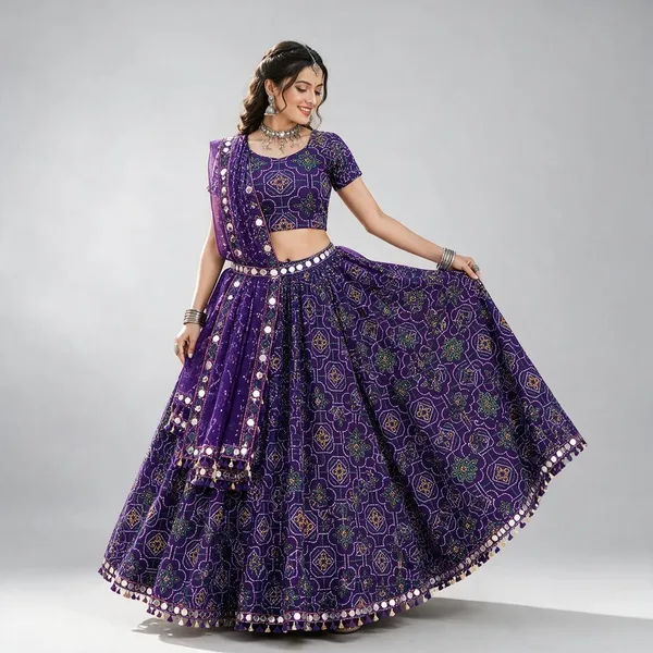 Purple_Polyester_Flared_Lehenga_Choli_For_Women