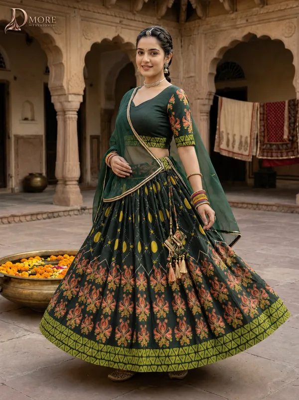 Green_Polyester_Flared_Lehenga_Choli_For_Women