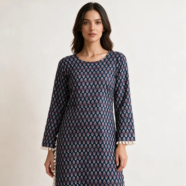 Navy_Blue_Cotton_Straight_Kurta_For_Women